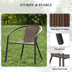 Gaildon Pack Medium Brown Rattan Indoor-Outdoor Restaurant Stack Chair | Versatile and Stylish Seating