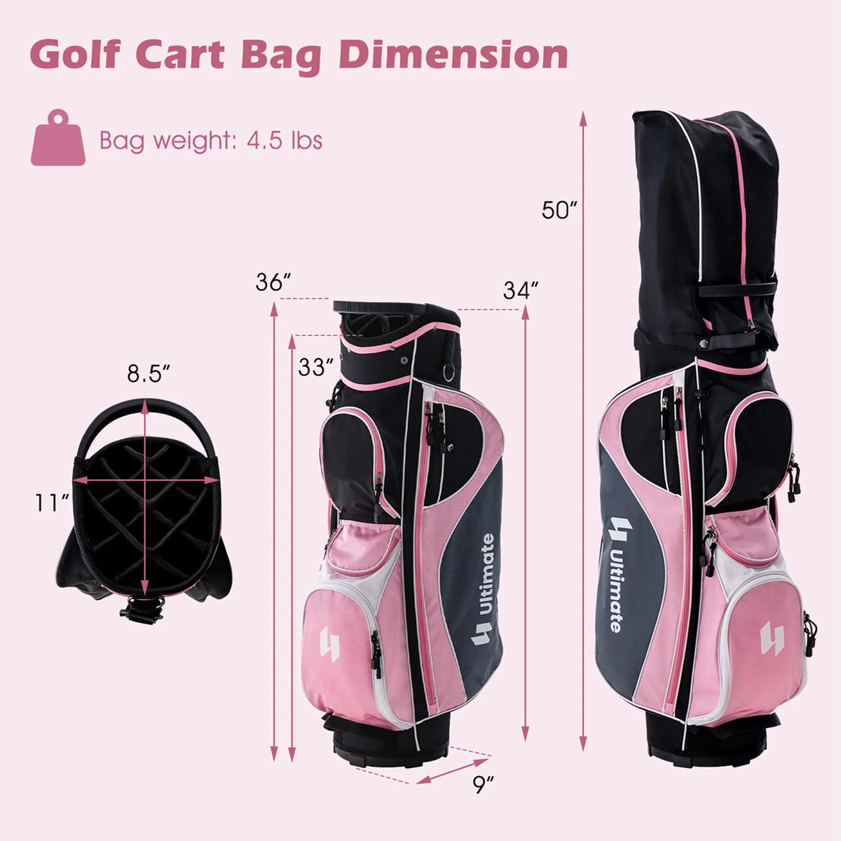 Ultimate Women��s Complete Golf Club Set Golf Club Package Set w/ Rain Hood, Right Hand Purple