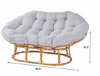 Better Homes & Gardens Double Papasan Accent Chair, Cream Boucle