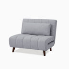 A&D Home Springfield Polyester Convertible Futon Chair, Yellow