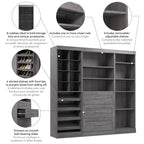 Bestar Pur 86W Closet Organizer System in White - Engineered Wood