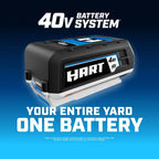 HART 40-Volt 20-inch Cordless Brushless Push Mower Kit, (1) 6.0Ah Lithium-Ion Battery