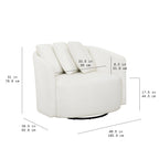 Beautiful Drew Accent Chair by Drew Barrymore, Cream Boucle