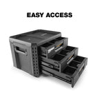 ToughBuilt StackTech 1 Drawer Toolbox, Heavy-Duty Stackable Tools Storage, 50 lb Capacity