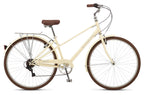 Schwinn Admiral 700c Adult Hybrid Bike, 7 Speed Womens Bike, Cream