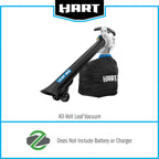 HART 40V Cordless Leaf Vacuum Kit, (1) 4.0Ah Lithium-Ion Battery