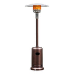 Costway 50000 BTU Propane Patio Heater Standing Steel with Wheels Grey