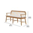 Better Homes & Gardens Windemere Solid Wood Bench, Natural Oak finish, by Dave & Jenny Marrs