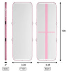 Goplus 10FT Air Track Inflatable Gymnastics Tumbling Mat w/ Pump Pink