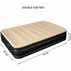 Double Inflatable High Raised Air Bed Mattress with Built in Pump and release valve