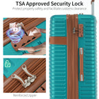 Luggage Sets,4-Piece Lightweight Suitcase Set with 4 Packing Cubes and TSA Lock, Hardshell Suitcases with Spinner Wheels, (16/20/24/28 ),Brown