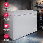 Frigidaire 10.3 Cu. ft. Chest Freezer, Garage Ready, EFRF1005, White