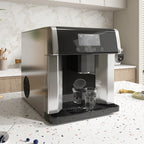 TABU 3 in 1 Ice Maker with Water Dispenser,40 lbs/24H,Ice Machine with Ice Crushing,Self Cleaning,Black