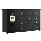 EnHomee White Dresser for Bedroom with 10 Drawers Modern Wood Dressers Chests of Drawers Wide Dresser for Adults
