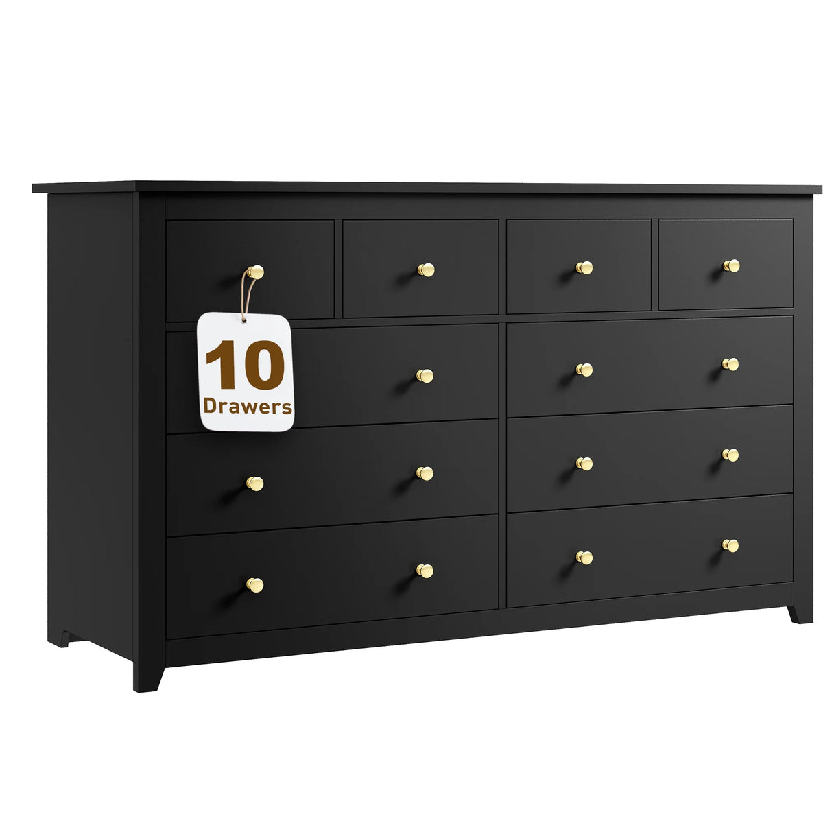 EnHomee White Dresser for Bedroom with 10 Drawers Modern Wood Dressers Chests of Drawers Wide Dresser for Adults