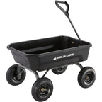 Gorilla Carts 4 Cu. ft. Poly Garden Dump Cart, 600 lbs. Capacity, 35 in. x 22 in. Bed, 10 in. Tires