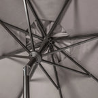 Safavieh Venice 9' Market Crank Tilt Patio Umbrella, Navy/White