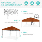 Best Choice Products 12x12ft Easy Setup Pop Up Canopy w/ 1-Button Setup, Wheeled Case, 4 Weight Bags - Navy Blue