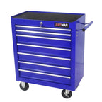 7-Drawer Metal Rolling Tool Chest with Wheels, Tool Storage Cabinet with Locking System, Toolbox with Wheels for Garage, Warehouse, Workshop, Repair Shop, Red