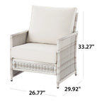 Better Homes & Gardens Paige Outdoor Wicker Stationary Lounge Chairs, Set of 2, White