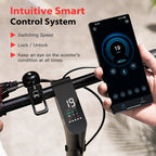iScooter Electric Scooter Adult, 350W Motor, 21 Miles Long Range, 19 mph & 8.5" Pneumatic tire Folding Commuter Electric Scooter for Adults & Teens, Superior Performance Smart App & Dual Braking