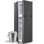 JIEJIA 5.0 Cu.Ft Apartment Size Refrigerators with Separate Freezer, 2 Door Refrigerator, Small Fridge with Freezer, Gray