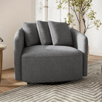 Beautiful Drew Accent Chair by Drew Barrymore, Cream Boucle