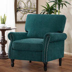 COOLHUT Modern Accent Chair Armchair, Linen Fabric Upholstered Comfy Single Sofa with Solid Wood Frame for Living Room, Gray