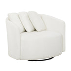Beautiful Drew Accent Chair by Drew Barrymore, Cream Boucle