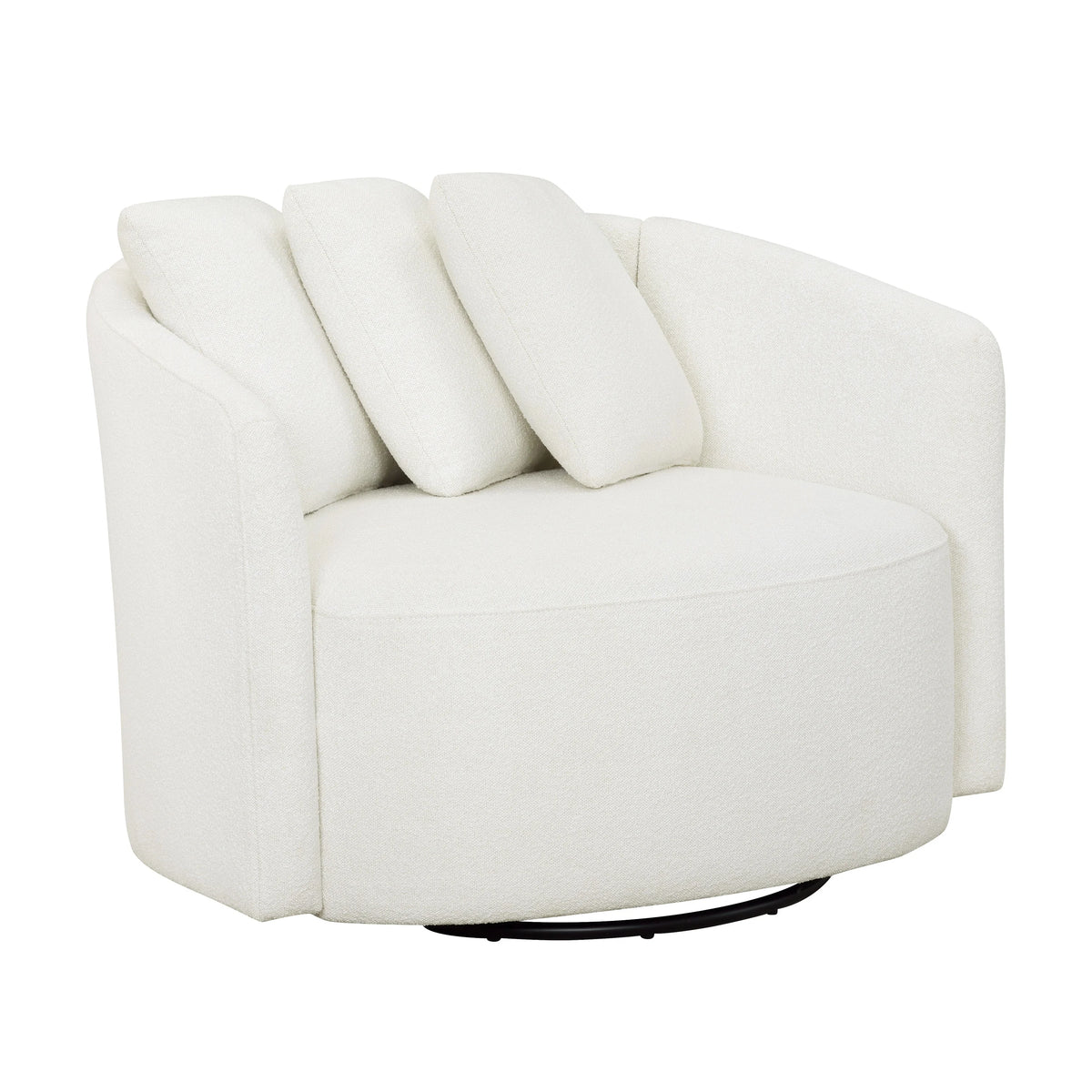 Beautiful Drew Accent Chair by Drew Barrymore, Cream Boucle