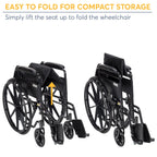 Silver Sport 1 Wheelchair with Full Arms and Swing away Removable Footrest