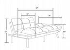 PAPROOS Convertible Sofa Bed, Folding Futon Sofa Bed, Upholstered Sofa Bed Couch, Loveseat Sleeper Sofa for Small Space, Apartment, Living Room, Cream