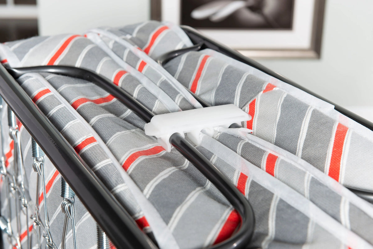 Linon Torino Folding Rollaway Guest Bed with 4" Innerspring Mattress, Cot