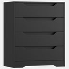 Homfa 4 Large Drawers Dresser, Modern Wood Chest of Drawers for Bedroom Hallway Living Room, White