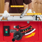 Wpond 1800W, 15A 10in Portable Table Power Saw, 5000 RPM