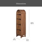 Better Homes & Gardens Juliet Narrow Arch Bookcase, Deep Green and Light Honey