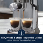 De’Longhi Dedica Duo Espresso Machine, Compact Size with Built in Frother for Latte Art, Brew Espresso, Cold Brew, Lattes & More, Stainless Steel
