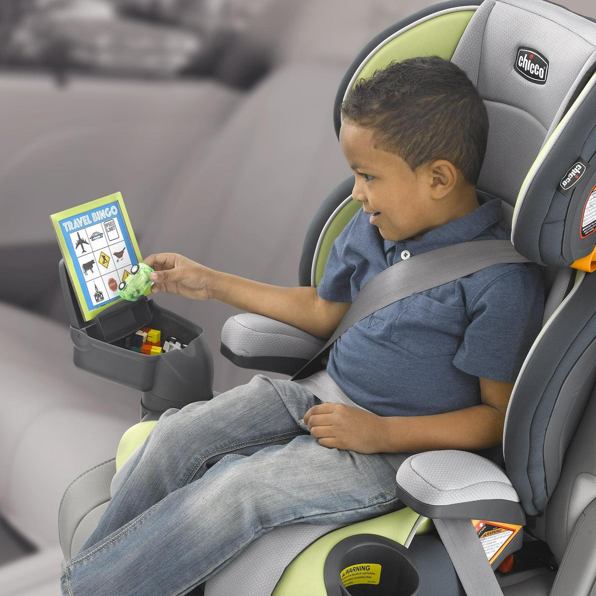 Chicco KidFit Zip Plus 2-in-1 Belt Positioning Booster Car Seat - Taurus (Black/Grey). New