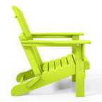 Westintrends Outdoor Folding HDPE Adirondack Chair, Patio Seat, Weather Resistant, Dark Brown