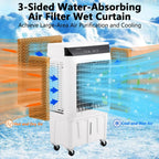 Garvee Air Coolers For Home Quiet,Evaporative Air Cooler 4100 CFM Swamp Cooler Air Conditioner with Remote Control and 4 Ice Packs, 3 Modes & Wind Speeds for Outdoor, Indoor, Garage, 15.8 Gallons