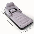 Double Bed Automatic Inflatable Mattress with Backrest Pillow with Inflatable Pump Portable Air Cushion Outdoor Camping Home Inflatable Mattress Bed
