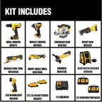 20V MAX Cordless 9 Tool Combo Kit with (2) 20V 2.0Ah Batteries and Charger