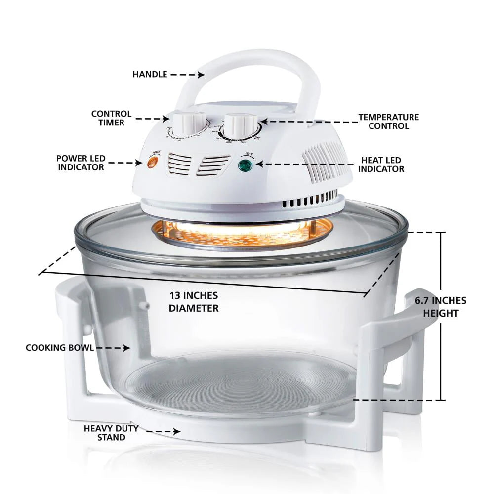 Nutrichef Halogen Oven Air-fryer/infrared Convection Cooker