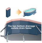 3.65m PVC Folding Pool - Outdoor Swimming Pool for Patio, Beach & Garden - Durable, Non-Inflatable, Easy Setup & Storage