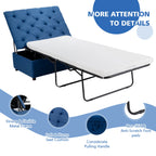 Costway Modern Solid Wood Folding Beds with Ottoman, Grey