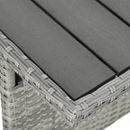 Resenkos Wicker Outdoor Patio Furniture Set, L-Shaped 7 Pieces Outdoor Dining Sectional Sofa, Gray