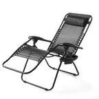Mainstays Zero Gravity Chair Lounger, 2 Pack - Black