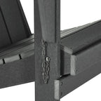 Westintrends Outdoor Folding HDPE Adirondack Chair, Patio Seat, Weather Resistant, Dark Brown