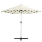vidaXL Garden Parasol Blue Polyester fabric, Aluminum pole and ribs Large