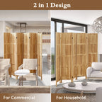 Aletheiawu 4 Panel Room Divider Wall and Folding Privacy Screens��No Installation Required��White